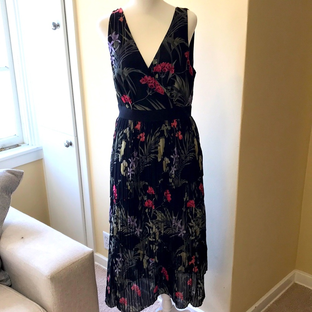 Ted Baker Highland Tiered Pleated MIDI Dress